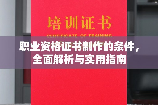 洞口职业资格证书制作的条件，全面解析与实用指南
